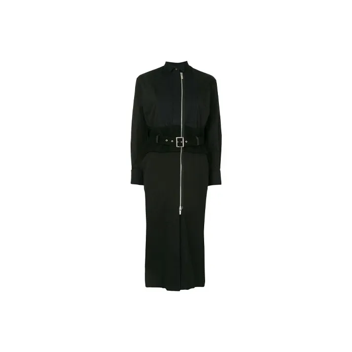 Sacai Long-Sleeved Dresses Women's Black-0