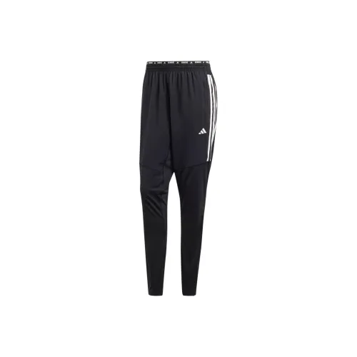 Adidas Own The Run 3 Stripes Joggers Knitted Sports Pants Women's Black