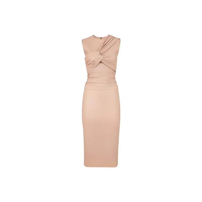 FENDI X Skims Leather Dress Mica-0