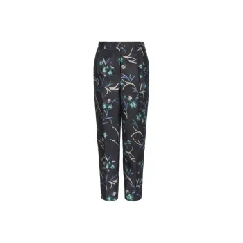 GIORGIO ARMANI Straight Trousers With Floral Jacquard Motif