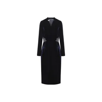 Lucybaily Long-Sleeved Dresses Women's Ink Blue