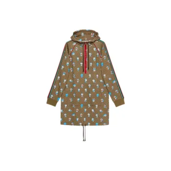 GUCCI x Doraemon Long Sleeved Dresses Women's Brown