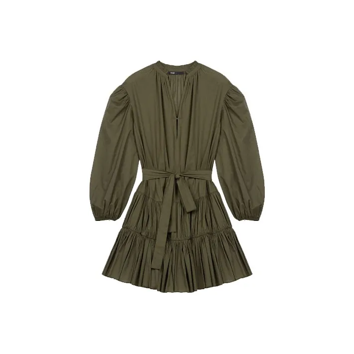 Maje Long Sleeved Dresses Women's Dark Green-0