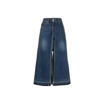 Sacai Belted Wide Jeans