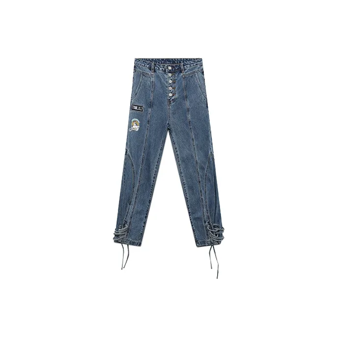 TSMLXLT Jeans Women's Dark Denim Blue-0