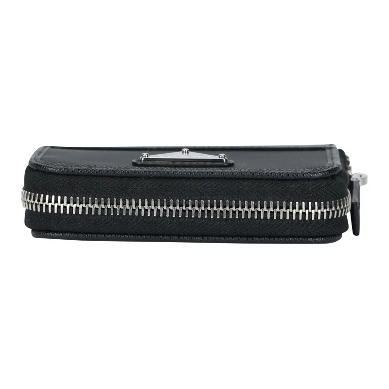 PRADA Nylon And Saffiano Leather Coin Purse Men's Black-3