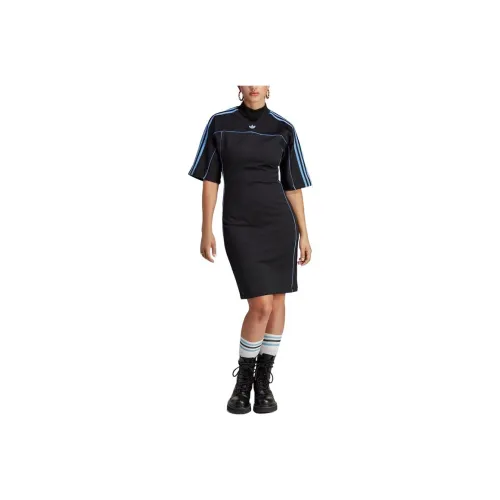 Adidas Originals Short Sleeved Dresses Women's Black