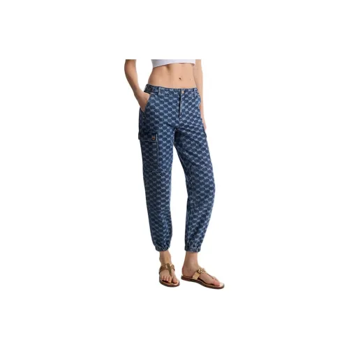MICHAEL KORS Logo Jacquard Denim Cargo Pants