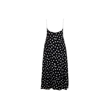 SAINT LAURENT Polka Dot Midi Dress