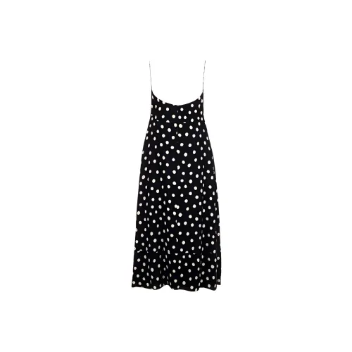 SAINT LAURENT Polka Dot Midi Dress