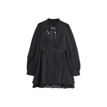 SETIROM Long Sleeved Dress Women's Black