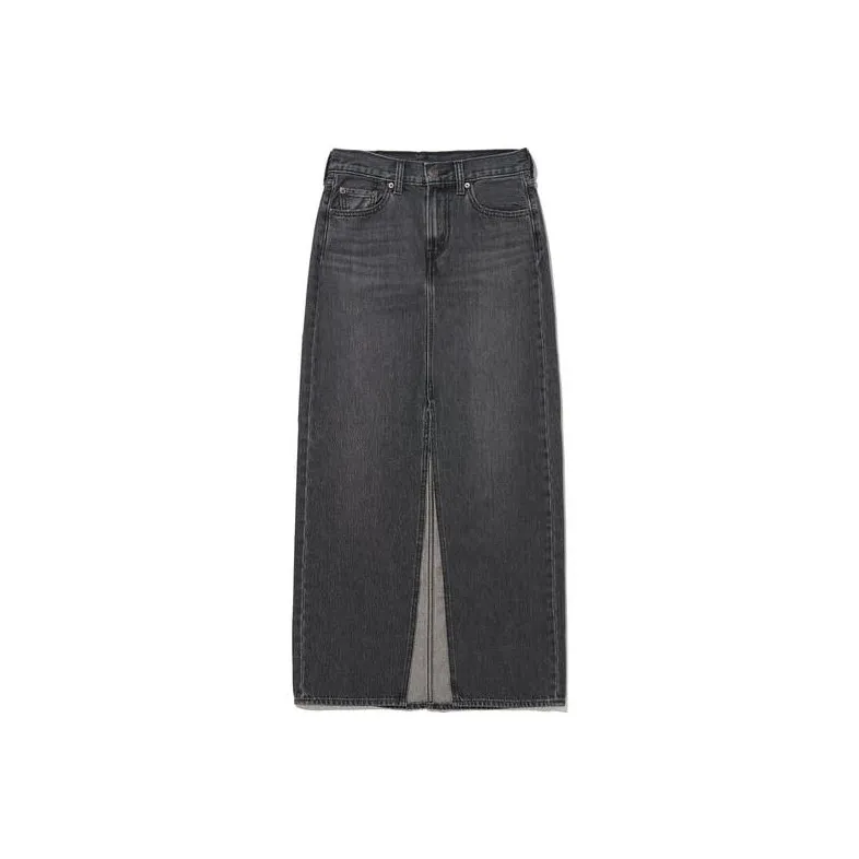 Levi's Denim Long Skirt Women's Black-0