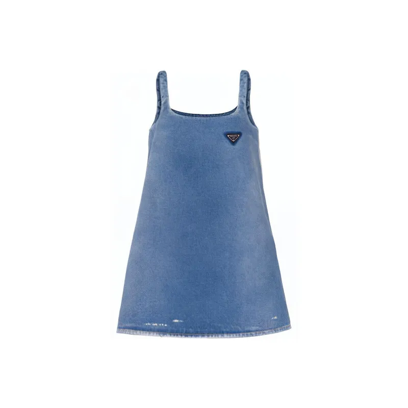 PRADA Slip Dresses Women's Blue-0