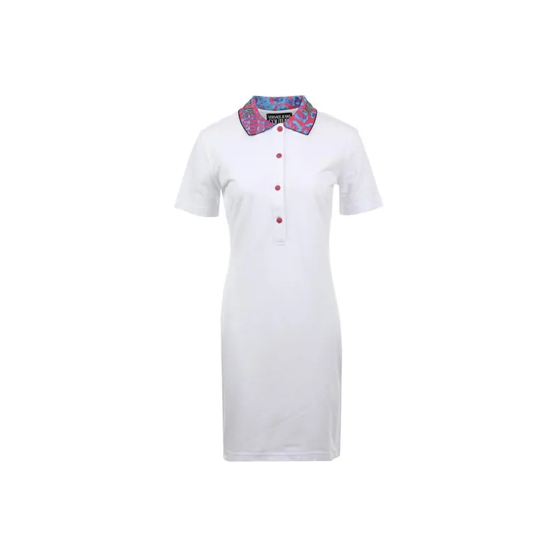 VERSACE JEANS COUTURE SS24 Short Sleeved Dress Women's White-0