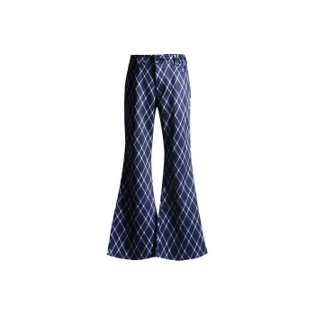 Wen Shan Casual Pants Women's Texture Plaid