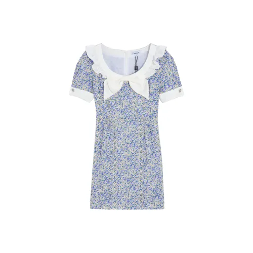 Bebe Short Sleeved Dresses Women's Purple White