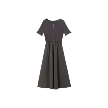 Yiner Short Sleeved Dress Women's Matte Gunmetal