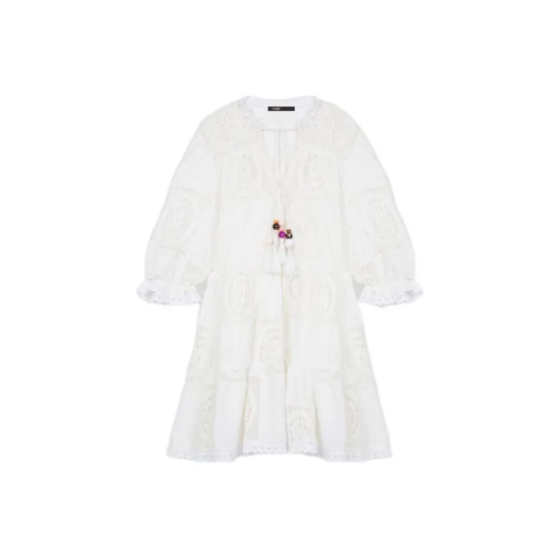 Maje Short-Sleeved Dresses Women's White-0
