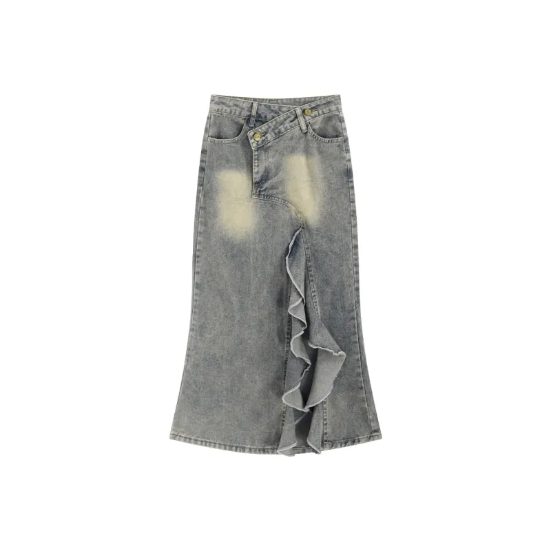 DGMZ Denim Long Skirts Women's Blue-0