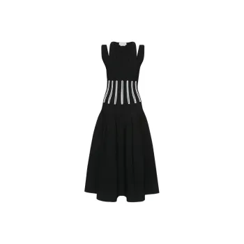 Alexander McQueen Sleeveless Dresses Women's Black