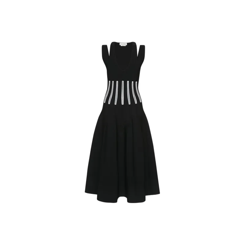 Alexander McQueen Sleeveless Dresses Women's Black-0