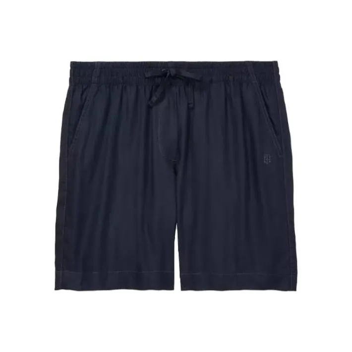 Tommy Hilfiger Tencel Pull-On Short Bottoms Desert Sky Casual Shorts Women's Dark Blue-0