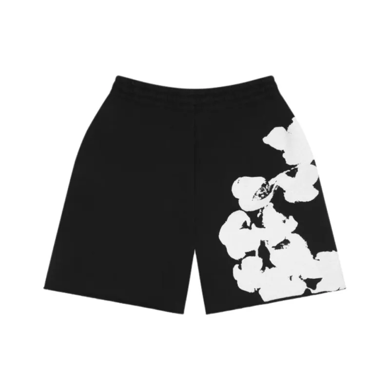 Denim Tears Big Cotton Wreath Sweat Shorts-1