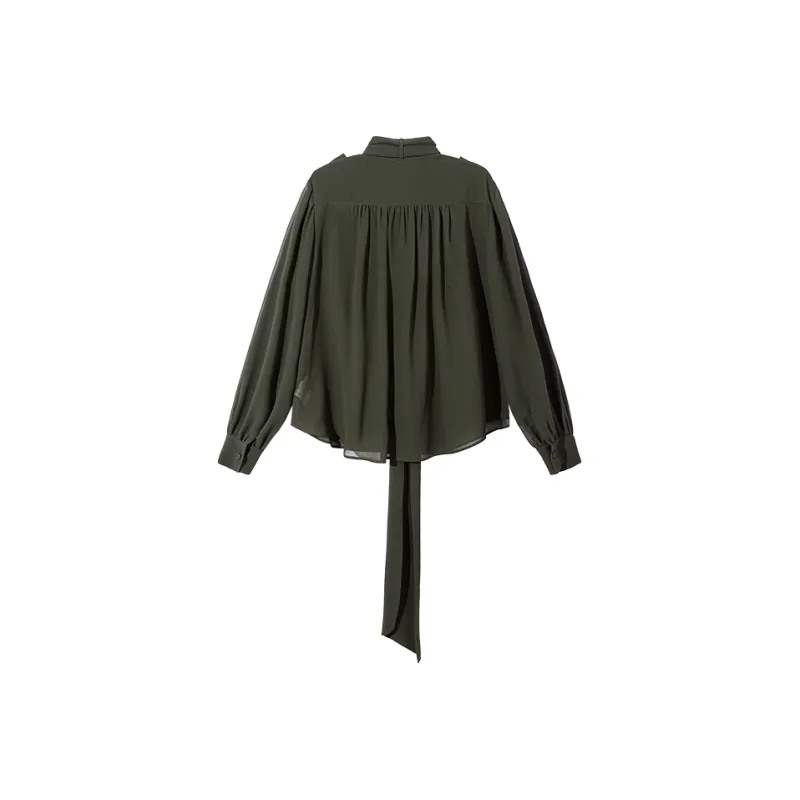 Ouyang Shirt Women's Olive Green-1