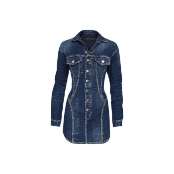 DSQUARED 2 Distressed Mini Denim Dress