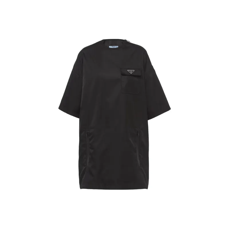 PRADA Short-Sleeved Dresses Women's Black-0