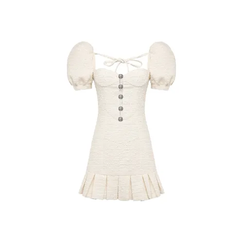 OZLANA Daughter Of The Sea Series First Love White Short-Sleeved Dress Women's Ecru