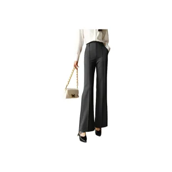 Late White Casual Pants Women's Morandi Gray