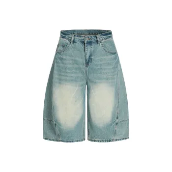 GBXM Denim Shorts Unisex Vintage Blue
