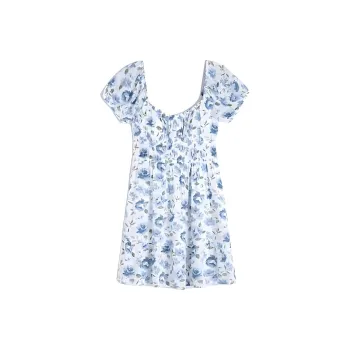 Hollister Short-Sleeved Dresses Women's White Print