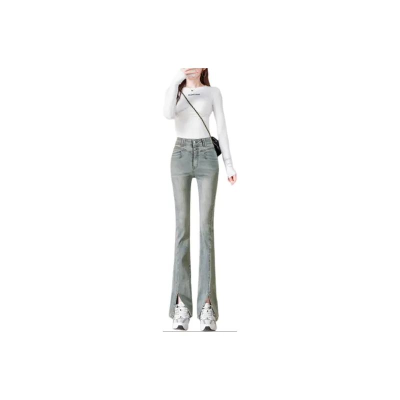 Weixi Jeans Women's Vintage Green-0