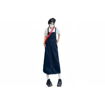 Jenna Chun Denim Long Skirt Women's Dark Blue