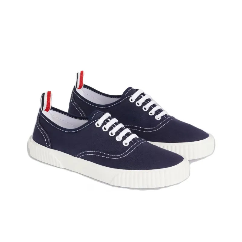THOM BROWNE Heritage Cotton Canvas Sneakers-2