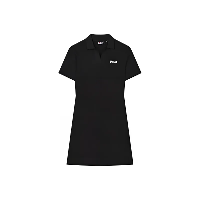 FILA Short Sleeved Dress Women's Jet Black-0