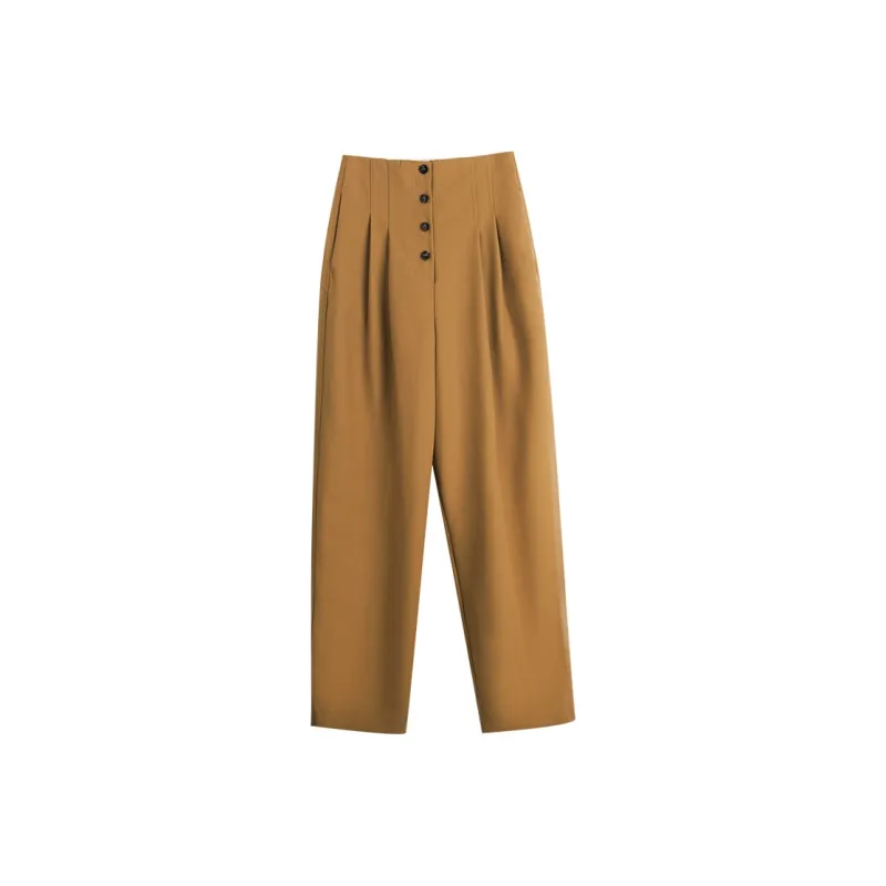 Olrain Suit Trousers Women's Khaki-0