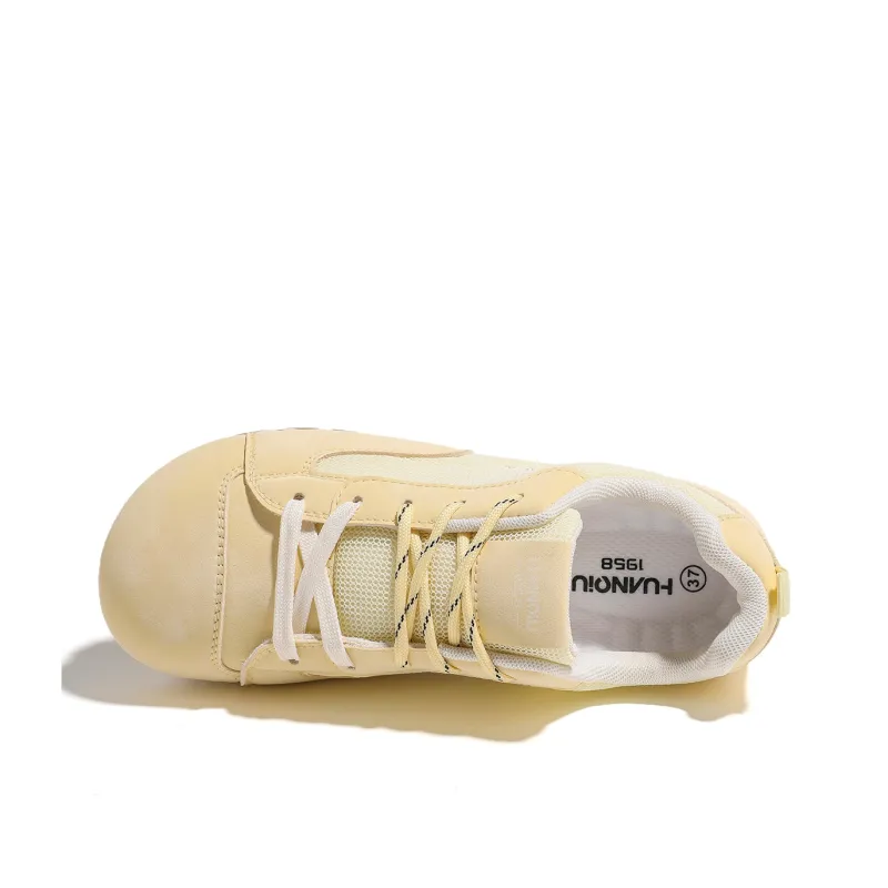 HUANQIU Cushioning, Lightweight, Breathable Low Top Skateboard Shoes Women's Lemon-3