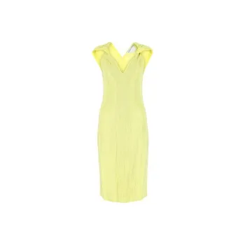 Bottega Veneta Short Sleeved Dresses Women's Yellow