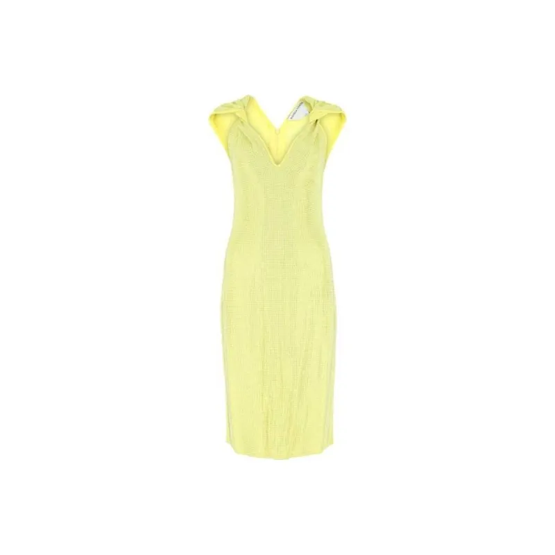 Bottega Veneta Short Sleeved Dresses Women's Yellow-0