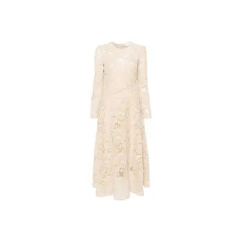 Zimmermann Waverly Long Sleeved Midi Lace Dress