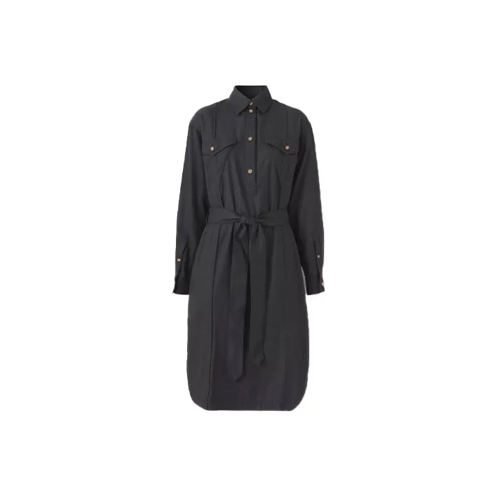 Burberry Long Sleeved Dress Women's Black-0