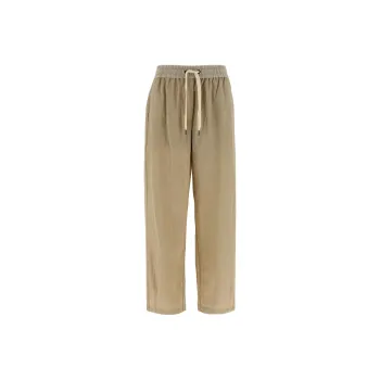 Brunello Cucinelli SS25 Casual Pants Women's Beige