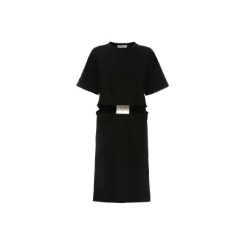 JW Anderson Hinge Embellished Crewneck Midi T Shirt Dress