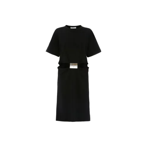 JW Anderson Hinge Embellished Crewneck Midi T Shirt Dress