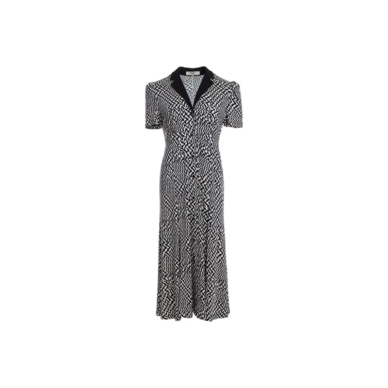 BESIONIA SS22 Short Sleeved Dresses Women's Black White-0
