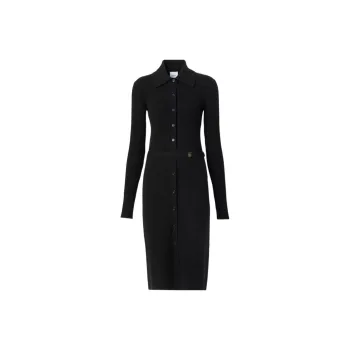 Burberry FW22 Long Sleeved Dress Women's Black