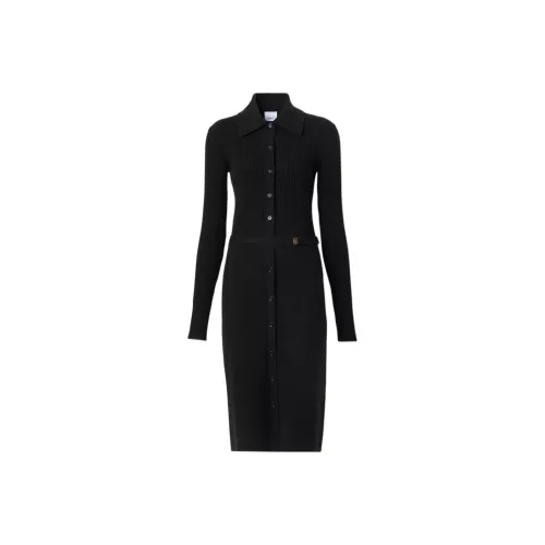 Burberry FW22 Long Sleeved Dress Women's Black